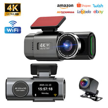 HD Dual-Front-and-Rear Recording 4K Dash Cam With WiFi