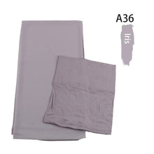 Same-color Chiffon Headscarf And Base Cap Set