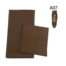 Same-color Chiffon Headscarf And Base Cap Set
