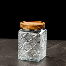 Vintage Crabapple Flower Glass Sealed Jar Candy Snack Storage Jar
